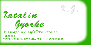 katalin gyorke business card